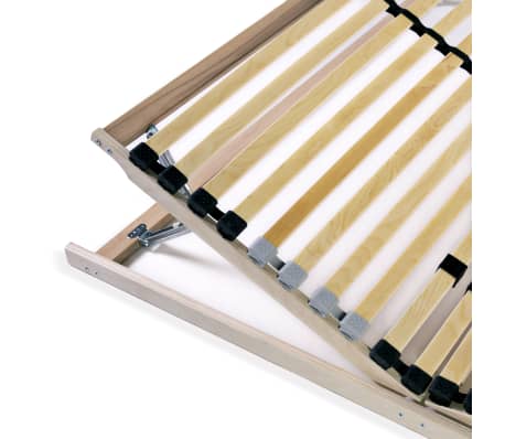 vidaXL Somier de láminas sin colchón con 28 listones 7 zonas 100x200cm