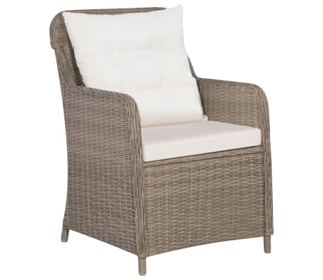 vidaXL Sillones de jardín con cojines 2 uds ratán sintético marrón
