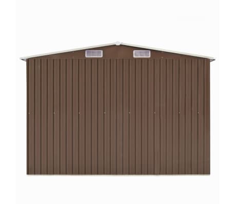 vidaXL Caseta de jardín metal marrón 257x580x181 cm