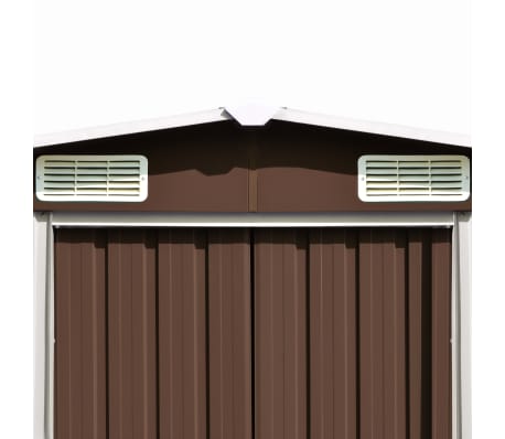 vidaXL Caseta de jardín metal marrón 257x580x181 cm