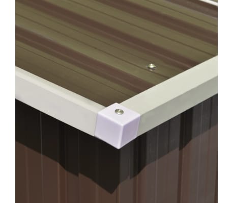 vidaXL Caseta de jardín metal marrón 257x580x181 cm