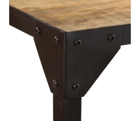 vidaXL Mesa de comedor de madera maciza de mango 140x140x76 cm