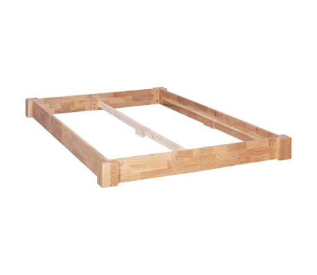 vidaXL Estructura de cama sin colchón madera maciza roble 140x200 cm