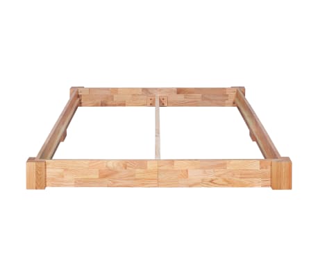 vidaXL Estructura de cama sin colchón madera maciza roble 140x200 cm