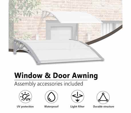vidaXL Marquesina para puerta PC 120x100 cm
