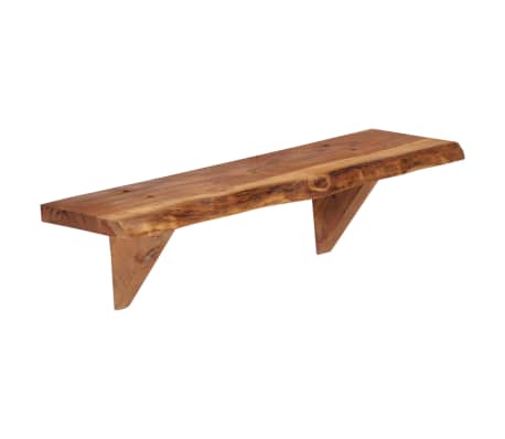 vidaXL Estantes de pared 2 uds madera maciza de acacia 60x20x18 cm