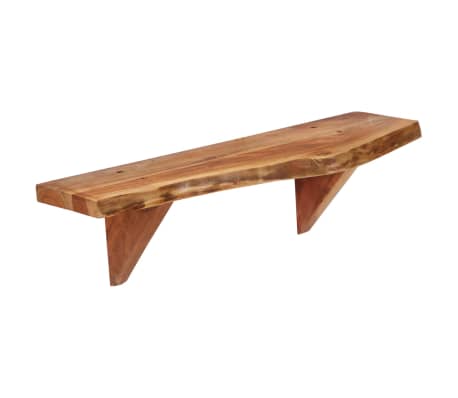 vidaXL Estantes de pared 2 uds madera maciza de acacia 60x20x18 cm