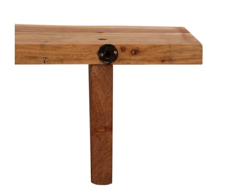vidaXL Estantes de pared 2 uds madera maciza de acacia 60x20x18 cm