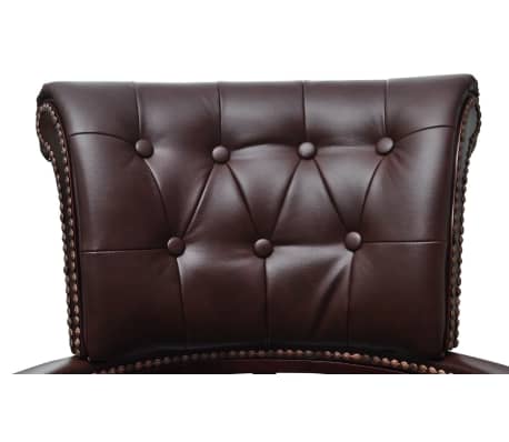 vidaXL Silla de oficina giratoria marrón