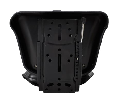 vidaXL Asiento de tractor con respaldo negro