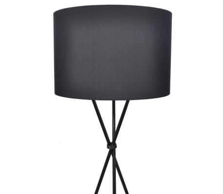 vidaXL Lampadaire avec support haut Noir