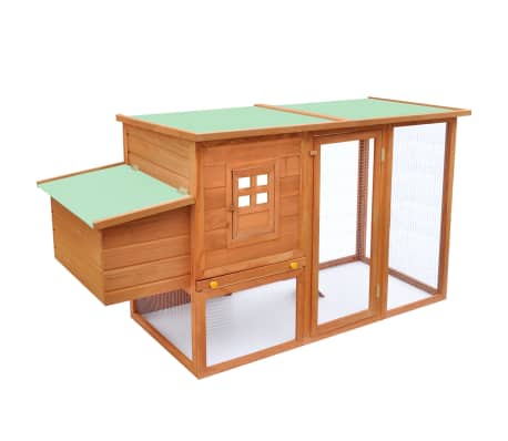 vidaXL Gallinero de madera con 1 jaula para huevos