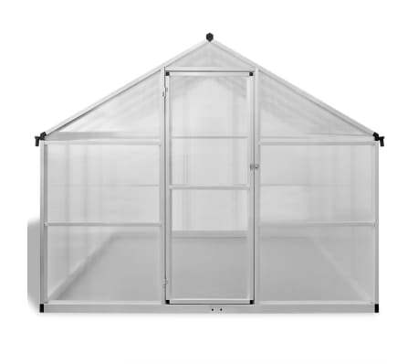 vidaXL Invernadero de aluminio reforzado con estructura base 9,025 m²