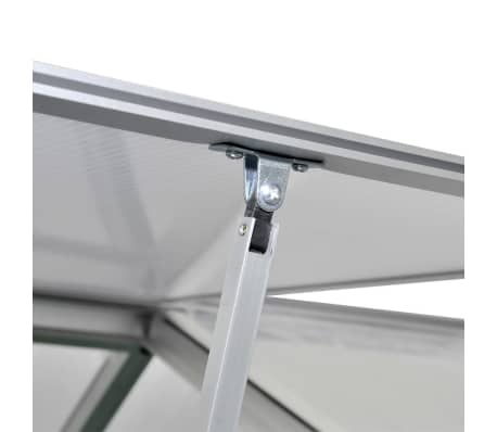 vidaXL Invernadero de aluminio reforzado con estructura base 9,025 m²