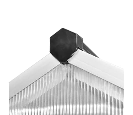 vidaXL Invernadero de aluminio reforzado con estructura base 9,025 m²