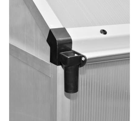 vidaXL Invernadero de aluminio reforzado con estructura base 9,025 m²