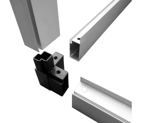 vidaXL Invernadero de aluminio reforzado con estructura base 9,025 m²