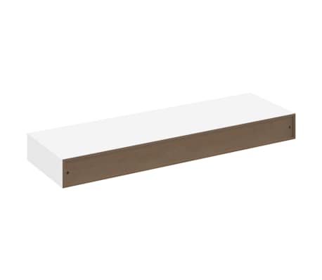 vidaXL Étagère murale avec 1 tiroir MDF Blanc Rangement de livres/DVD