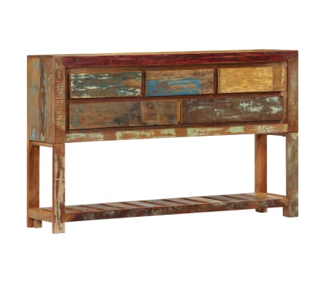 vidaXL Aparador madera maciza reciclada 120x30x75 cm