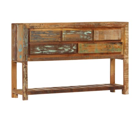 vidaXL Aparador madera maciza reciclada 120x30x75 cm