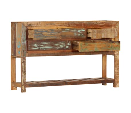 vidaXL Aparador madera maciza reciclada 120x30x75 cm