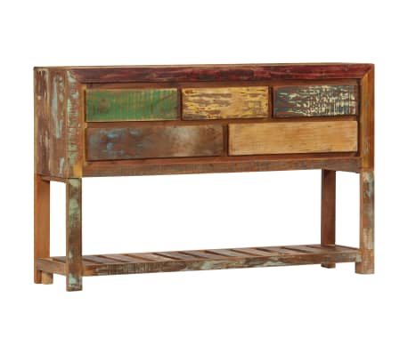 vidaXL Aparador madera maciza reciclada 120x30x75 cm