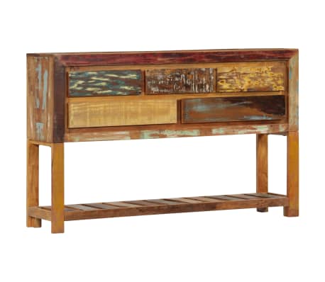 vidaXL Aparador madera maciza reciclada 120x30x75 cm