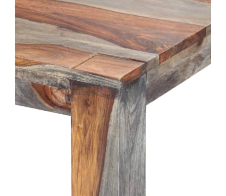 vidaXL Mesa de comedor de madera maciza de sheesham gris 180x90x76 cm