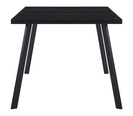 vidaXL Table à manger Noir 160x80x75 cm Verre trempé