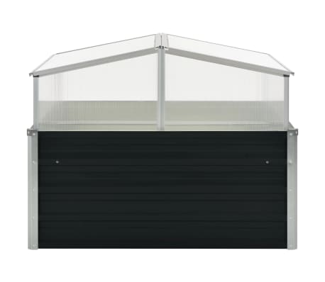 vidaXL Invernadero de acero galvanizado gris antracita 100x100x77 cm
