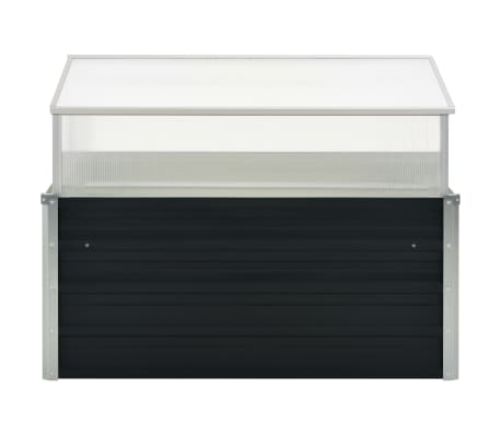 vidaXL Invernadero de acero galvanizado gris antracita 100x100x77 cm