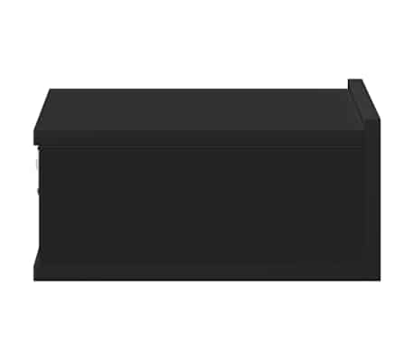vidaXL Mesitas de noche flotantes 2 uds contrachapada negro 40x30x15cm