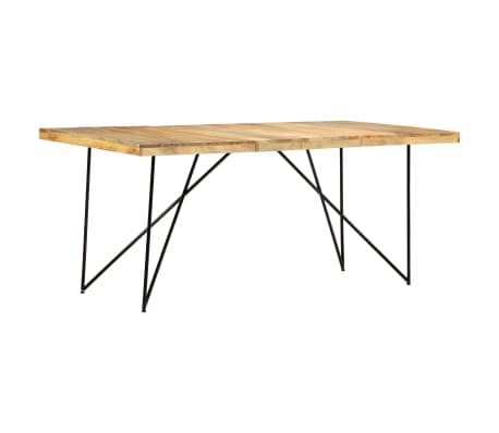 vidaXL Mesa de comedor de madera maciza de mango 180x90x76 cm