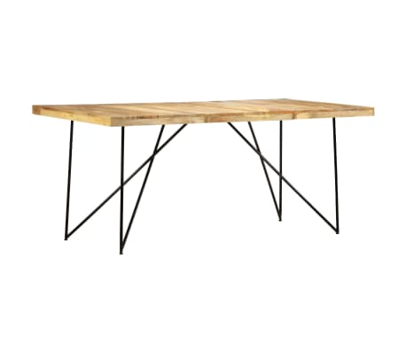 vidaXL Mesa de comedor de madera maciza de mango 180x90x76 cm