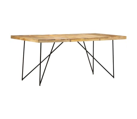 vidaXL Mesa de comedor de madera maciza de mango 180x90x76 cm