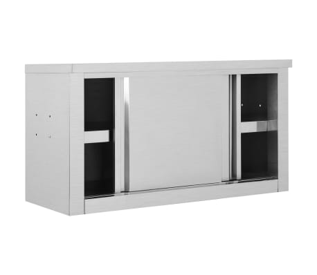 vidaXL Armario pared de cocina puertas correderas acero 90x40x50 cm