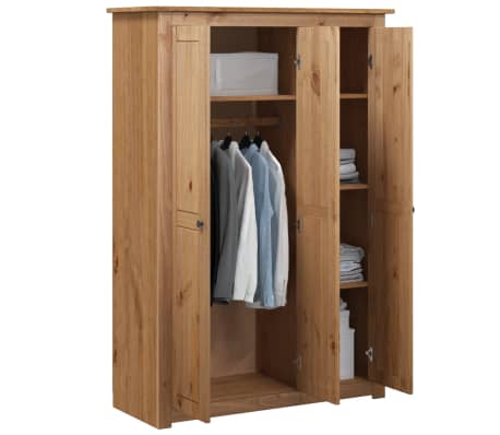 vidaXL Armario de 3 puertas madera pino Panamá Range 118x50x171,5 cm