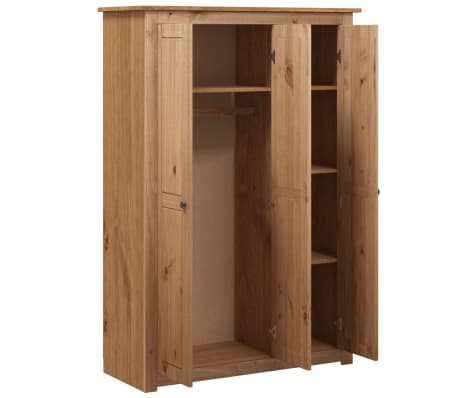 vidaXL Armario de 3 puertas madera pino Panamá Range 118x50x171,5 cm
