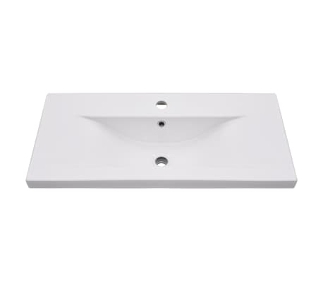 vidaXL Lavabo encastré 81 x 39,5 x 18,5 cm Céramique Blanc
