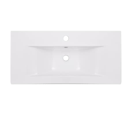vidaXL Lavabo encastré 81 x 39,5 x 18,5 cm Céramique Blanc