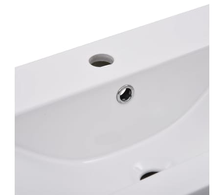 vidaXL Lavabo encastré 81 x 39,5 x 18,5 cm Céramique Blanc