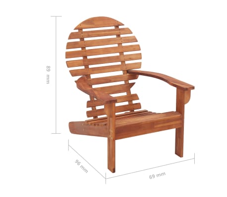 vidaXL Silla Adirondack madera maciza de acacia
