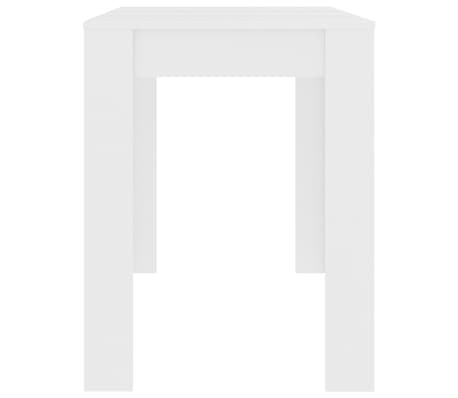 vidaXL Mesa de comedor de madera de ingeniería blanco 120x60x76 cm