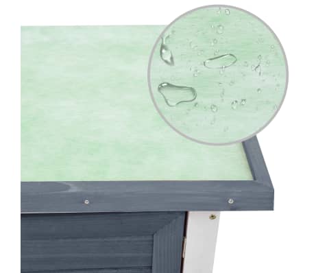 vidaXL Jaula conejera con 1 puerta madera gris