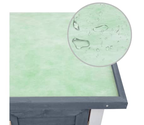 vidaXL Jaula conejera con 4 puertas madera gris