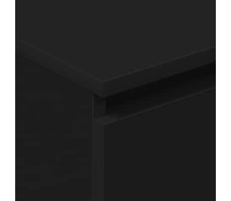 vidaXL Aparador de madera contrachapada negro 60x35x98,5 cm
