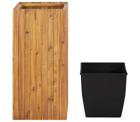 vidaXL Arriate de madera maciza de acacia 43,5x43,5x90 cm