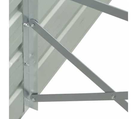 vidaXL Arriate de jardín de acero galvanizado antracita 480x80x77 cm