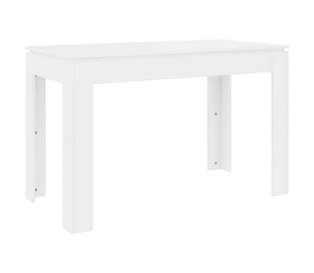 vidaXL Mesa de comedor de madera contrachapada blanco 120x60x76 cm
