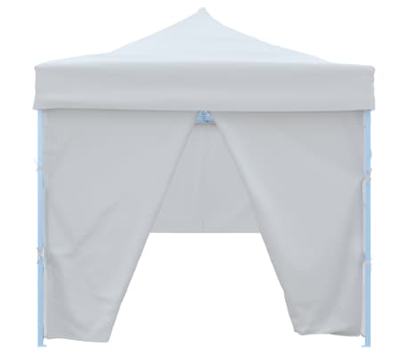 vidaXL Tente de réception escamotable avec 8 parois 3 x 9 m Blanc